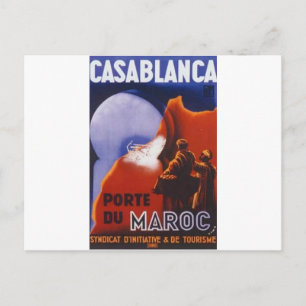 Postal Viaje de Casablanca Vintage