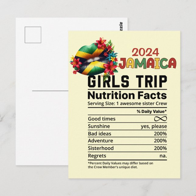 Postal Viaje de Chicas de Jamaica 2024 celebra amistad (Anverso / Reverso)