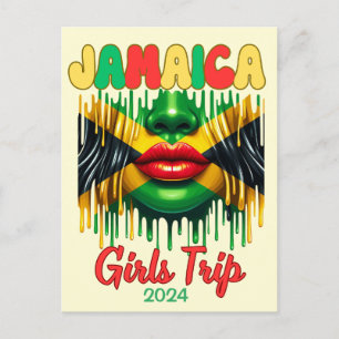 Postal Viaje de Chicas de Jamaica a playa tropical 2024