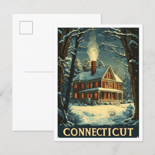 Postal Viaje de Connecticut USA Vintage
