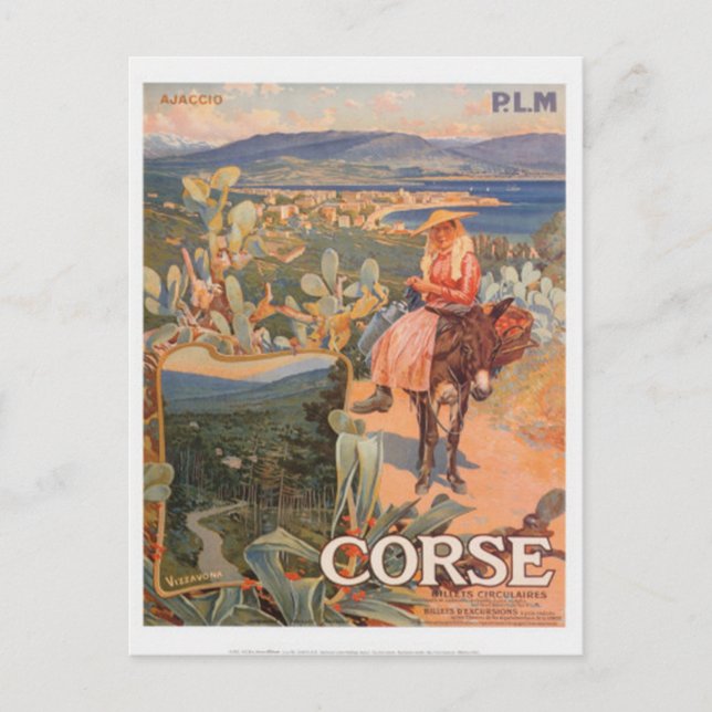 Postal Viaje de cosecha Córcega, Ajaccio - (Anverso)