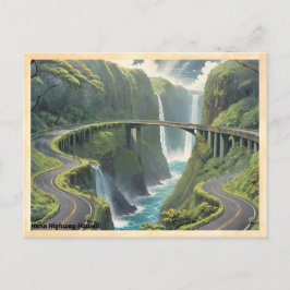 Postal Viaje de cosecha de Hana Highway Hawaii