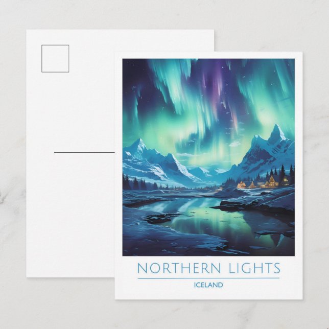 Postal Viaje de cosecha de isleños de luz del norte (Anverso / Reverso)