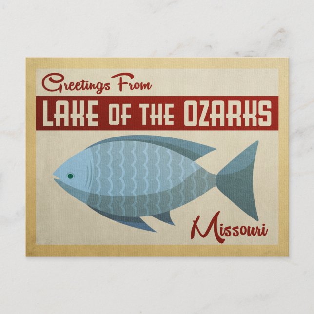 Postal Viaje de cosecha de peces de Ozarks (Anverso)