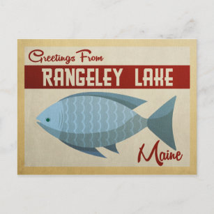 Postal Viaje de cosecha de peces Rangeley Lake Maine