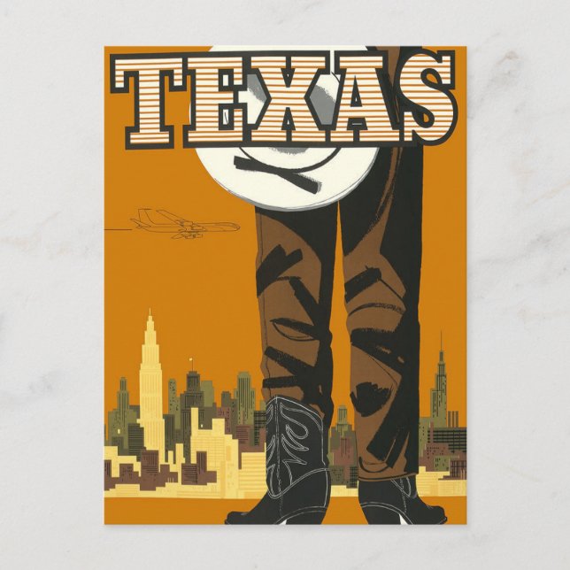 Postal Viaje de cosecha de TEXAS (Anverso)