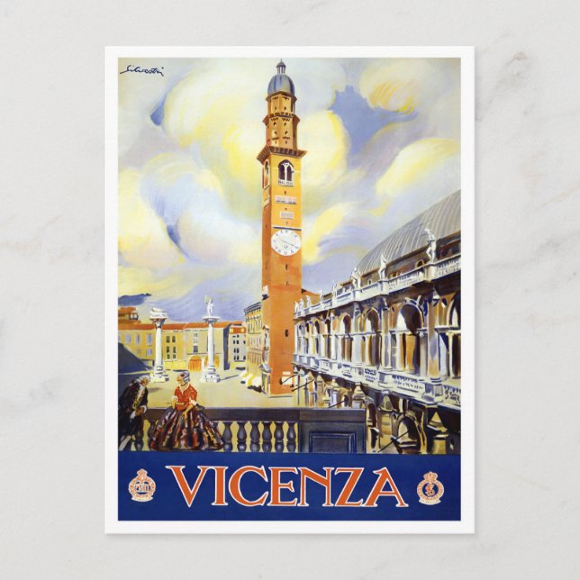 Postal Viaje de cosecha de Vicenza Italia (Anverso)