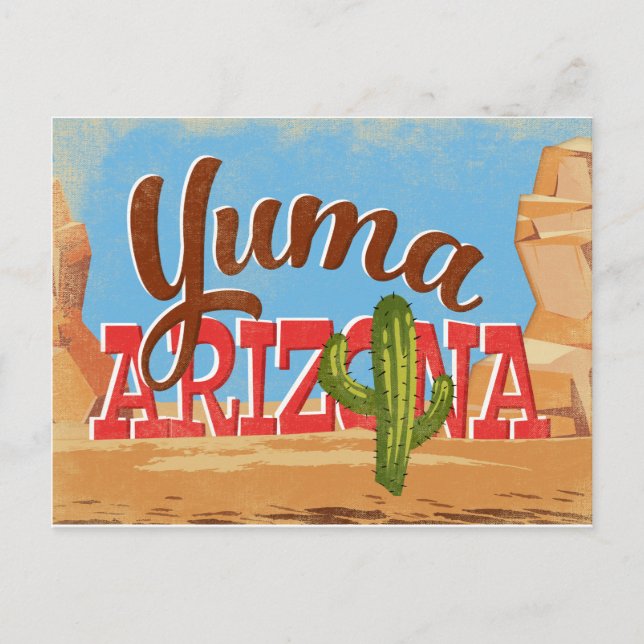 Postal Viaje de cosecha de Yuma Arizona (Anverso)