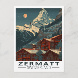 Postal Viaje de cosecha de zermatt Matterhorn