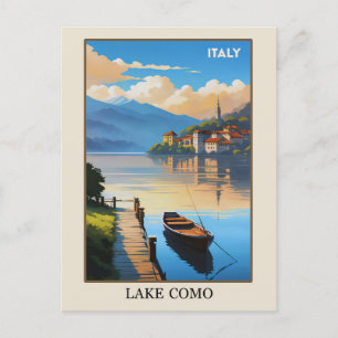 Postal Viaje de cosecha del lago Como de Italia