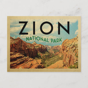 Postal Viaje de cosecha del Parque Nacional Zion