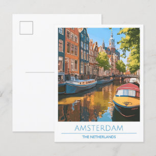 Postal Viaje de cosecha en Amsterdam Países Bajos