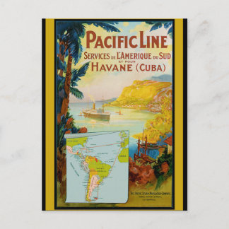 Postal Viaje de cosecha en línea del Pacífico