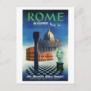 Postal Viaje de cosecha Italia, Roma -