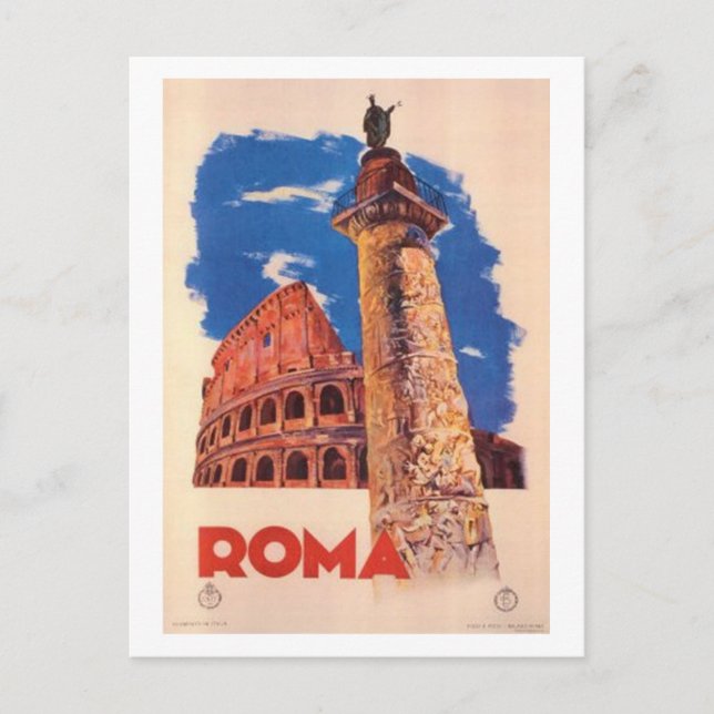 Postal Viaje de cosecha Italia, Roma - (Anverso)