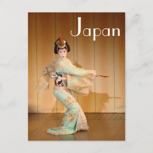 Postal Viaje de cosecha japonesa - chica Geisha