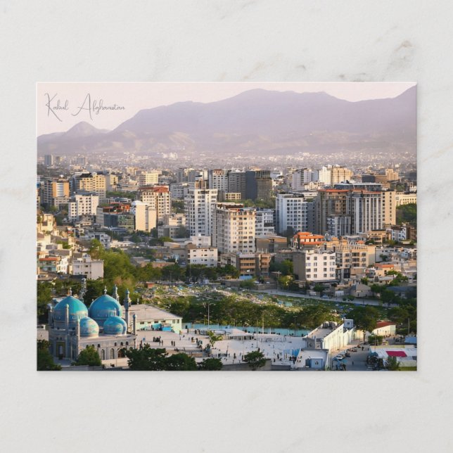 Postal Viaje de cosecha Kabul Afganistán retro Vacaciones (Anverso)