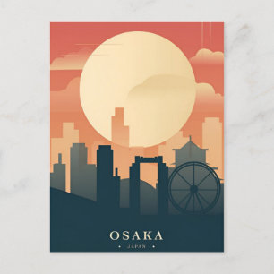 Postal Viaje de cosecha Osaka Ciudad de asia Japón Geisha