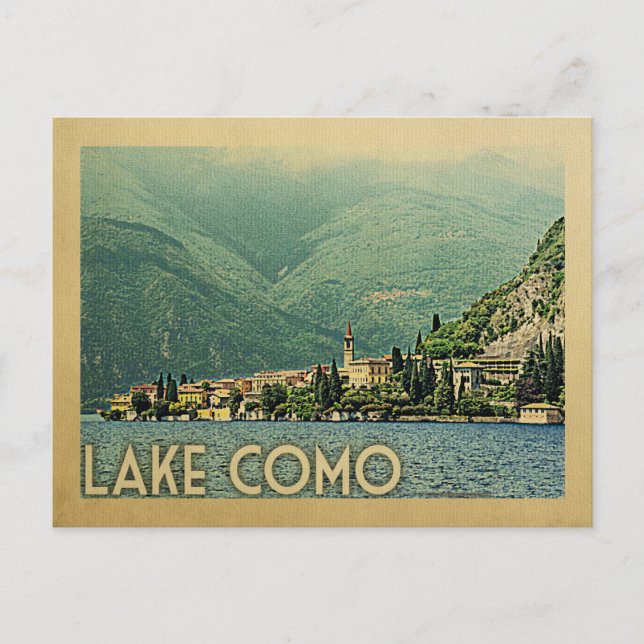 Postal Viaje de cosecha por el lago Como Postcard Italia (Anverso)