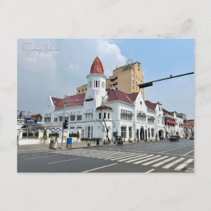 Postal Viaje de cosecha Surabaya Indonesia retro ciudad d