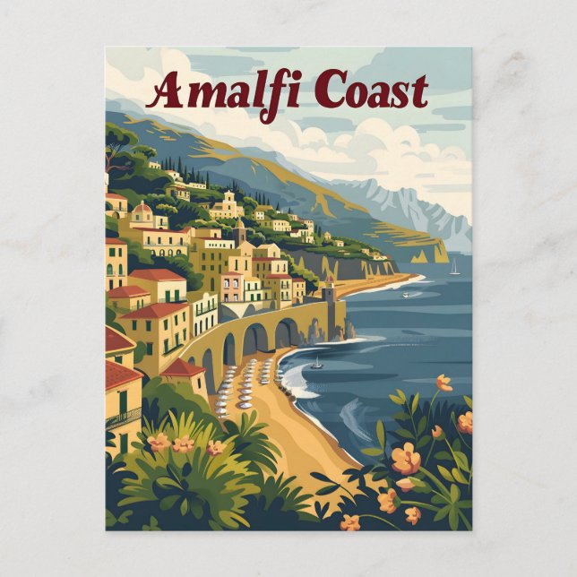 Postal viaje de costa amalfi (Anverso)