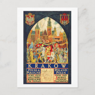 Postal Viaje de Cracovia Vintage