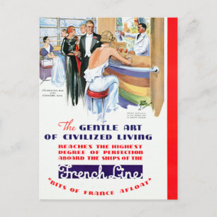 Postal Viaje de cruceros Vintage