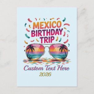 Postal Viaje de cumpleaños a México Cumpleaños Squad Vaca