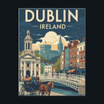 Postal Viaje de Dublín<br><div class="desc">Dublín, la capital de Irlanda, es una ciudad llena de historia, literatura y cultura vibrante. A lo largo del río Liffey, en Dublín se encuentran algunos de los lugares de interés más emblemáticos del país, como el Trinity College, donde se encuentra el famoso Libro de Kells, un manuscrito bellamente iluminado...</div>