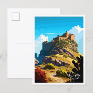 Postal Viaje de Elazig Turkey ilustracion de época