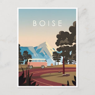 Postal Viaje de época Boise Idaho États-Unis retro