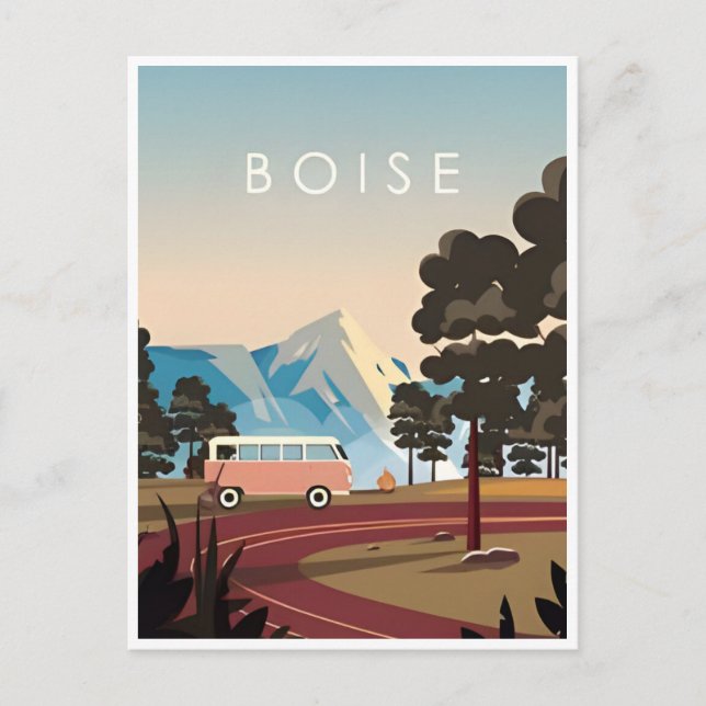 Postal Viaje de época Boise Idaho États-Unis retro (Anverso)