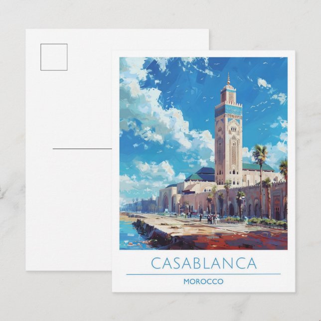 Postal Viaje de época de Casablanca Marruecos (Anverso / Reverso)