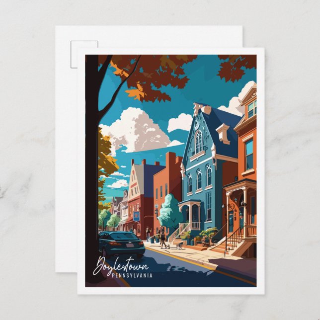 Postal Viaje de época de Doylestown Pennsylvania USA (Anverso / Reverso)