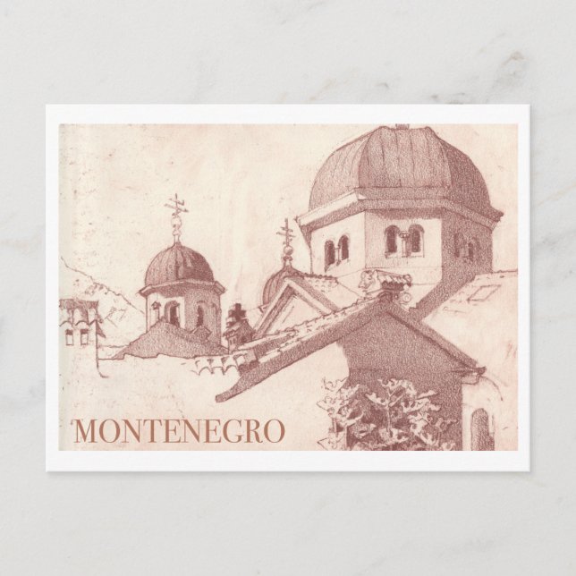 Postal Viaje de época de Montenegro (Anverso)