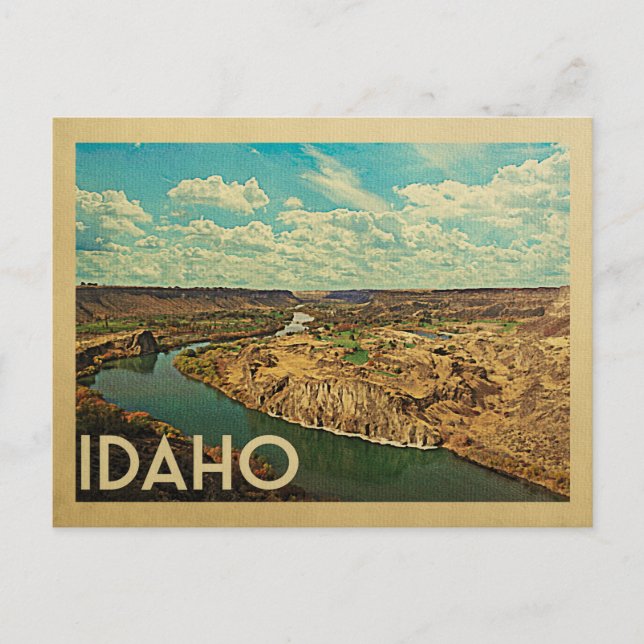 Postal Viaje de época del cañón del río Idaho (Anverso)