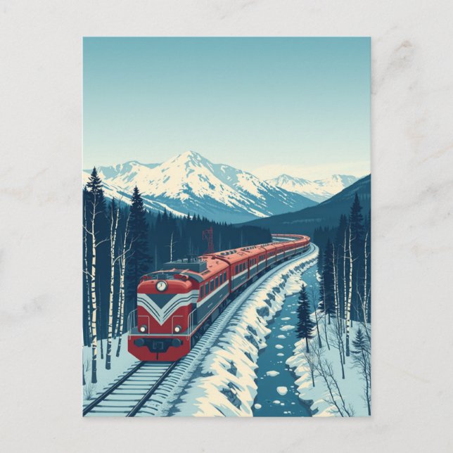 Postal Viaje de época del ferrocarril transsiberiano (Anverso)