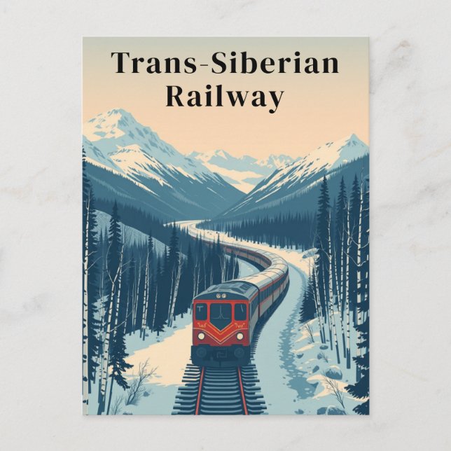 Postal Viaje de época del ferrocarril transsiberiano (Anverso)