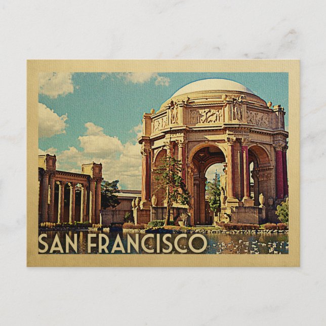 Postal Viaje de época del Palacio de San Francisco Califo (Anverso)