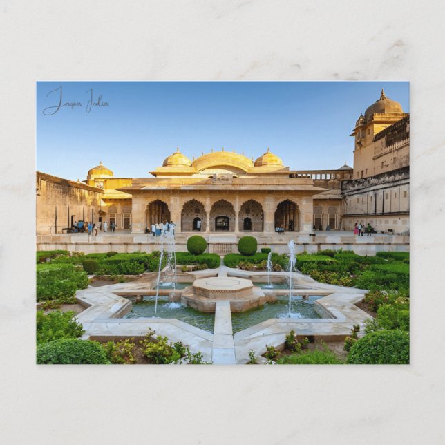 Postal Viaje de época Jaipur India Colorful Rajasthan (Anverso)