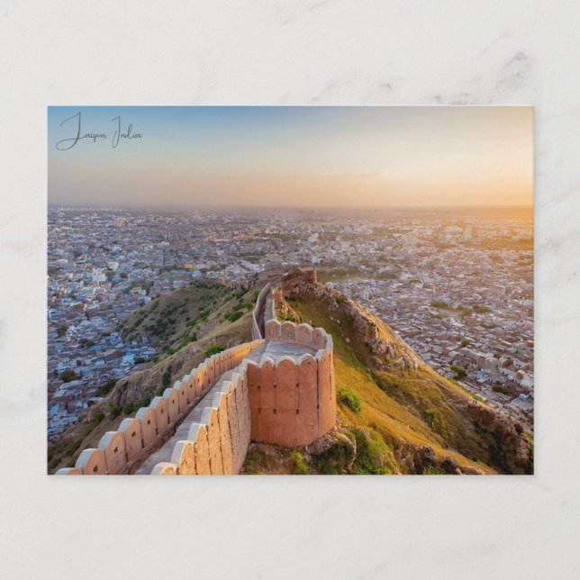 Postal Viaje de época Jaipur India Colorful Rajasthan (Anverso)