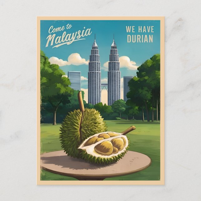 Postal Viaje de época Kuala Lumpur Malasia Humor de Duria (Anverso)