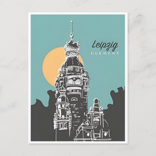 Postal Viaje de época Leipzig Alemania Viejo del pasado P (Anverso)