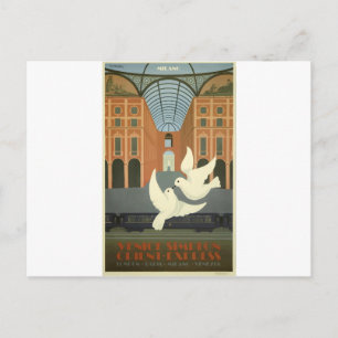 Postal Viaje de época Milán Orient Express