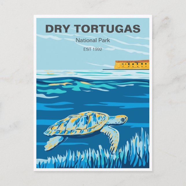 Postal Viaje de época Parque Nacional Dry Tortugas Florid (Anverso)