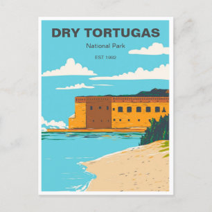 Postal Viaje de época Parque Nacional Dry Tortugas Florid