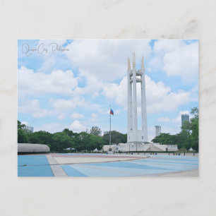 Postal Viaje de época Quezon City Retro de la ciudad de F