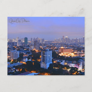 Postal Viaje de época Quezon City Retro de la ciudad de F