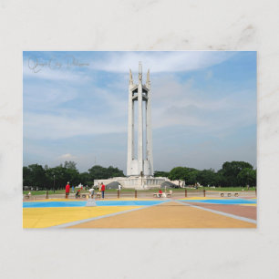 Postal Viaje de época Quezon City Retro de la ciudad de F