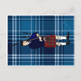 Postal Viaje de Escocia: conocer al piper